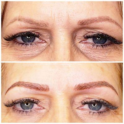 Microblading strokes