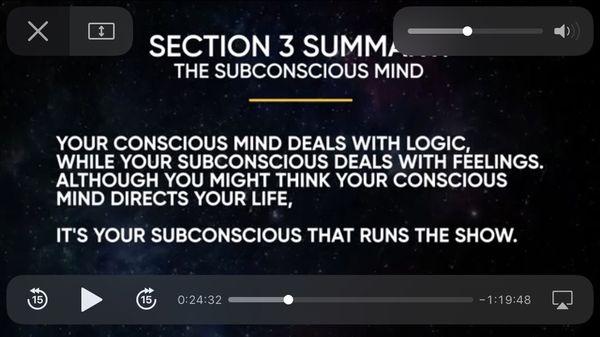 Don't let your subconscious mind run the show!