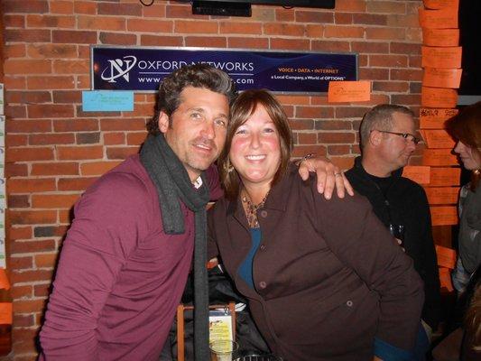 With Patrick Dempsey wearing my wig