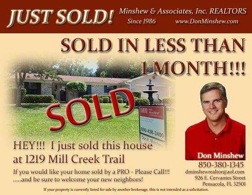 Happy to be mailing this out today!!! A BIG THANK YOU to David (& Mike) for recommending Minshew & Associates to your friend....