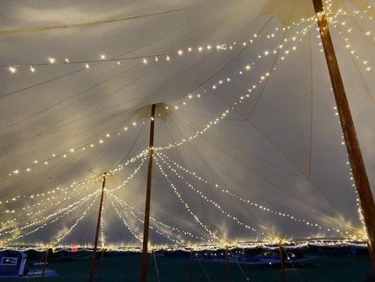 Wedding tent mini lights