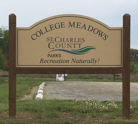 Look for College Meadows behind St. Charles Community College.