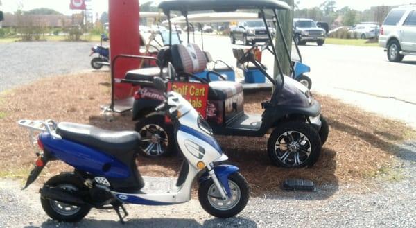 Golf Cart and Scooter Rentals. Open 7 days a week.