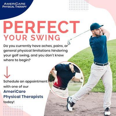 Do you currently have aches, pains, or general physical limitations hindering your golf swing, and you don't know where to begin.