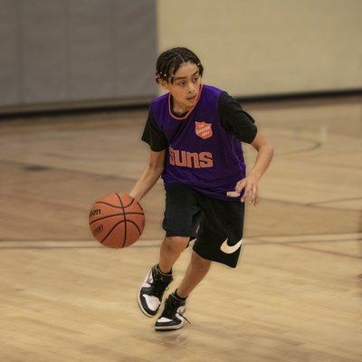 We offer the Jr. Phoenix Suns basketball program at the Kroc Center.