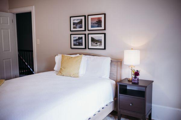 Bedroom in the Townhouse at 215 James Street.