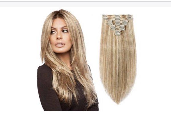 8A grade Human Hair 613 Blonde Clips