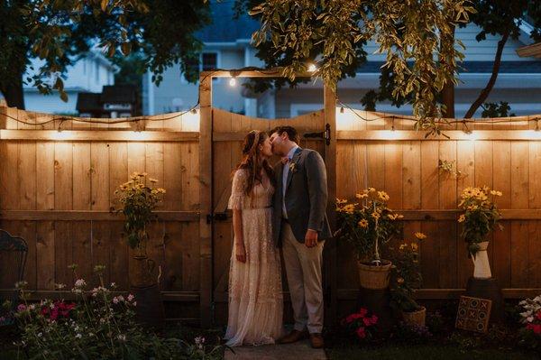 Backyard wedding in Chicago