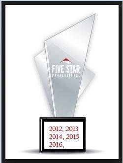 AWARDED THE 5 STAR MORTGAGE PROFESSIONAL AWARD 5 YEARS RUNNING!!!