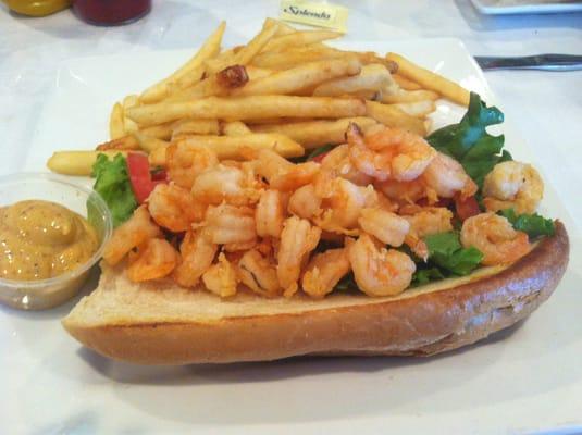 "Shrimp poboy with remoulade sauce."