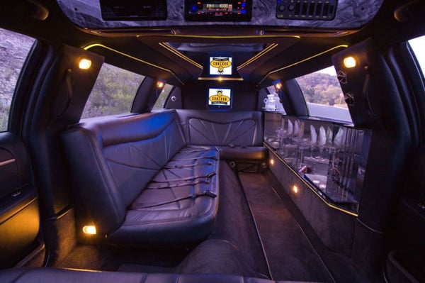 inside of our beautiful lincoln stretch limos!