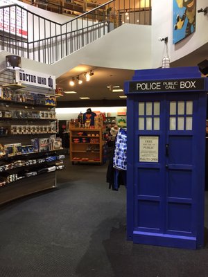 Lots of Doctor Who merchandise