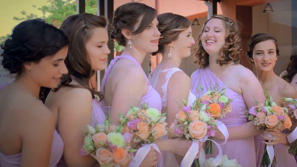 Glowing bridal party!