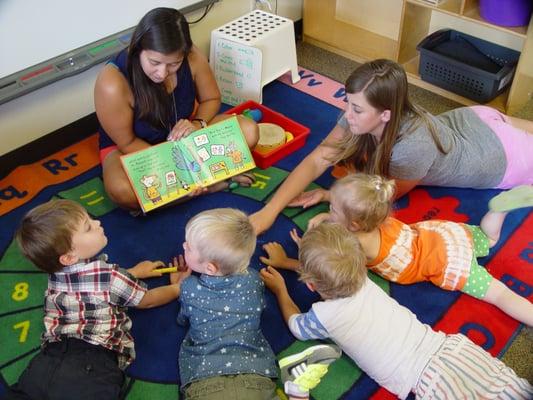 Preschool curriculum includes literacy, numeracy, language, socialization, and independent skills taught through thematic units.