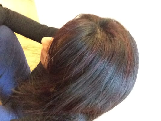 Red/brown highlights