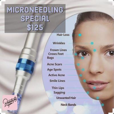 Microneedling special $125 or 4 for $400