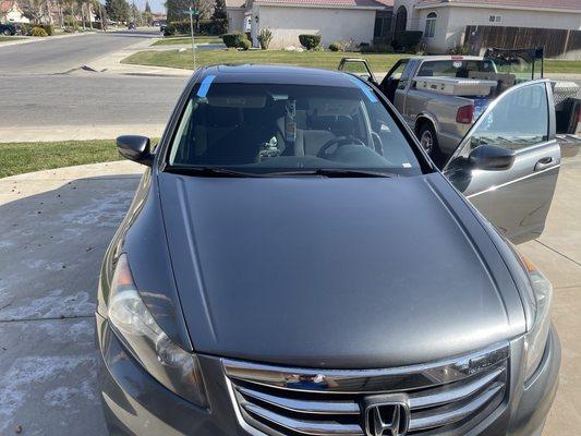 Front windshield replacement call for pricing best in town.