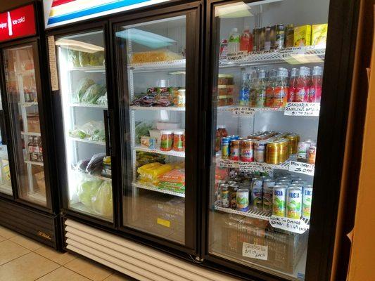 Grab-n-go drinks and goods. I am a huge fan of chrysanthemum tea, cold coffee, and coconut jelly water.