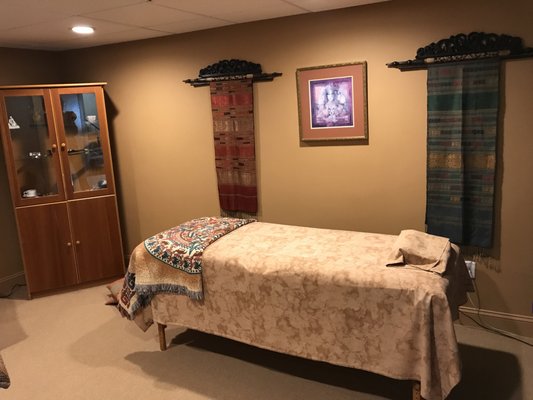 one of three private treatment rooms