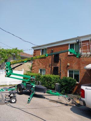 Roof and siding repairs.