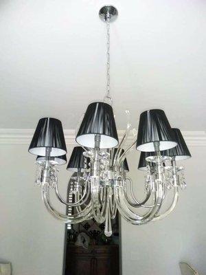 Beautiful crystal chandelier assembled and installed by 5 star