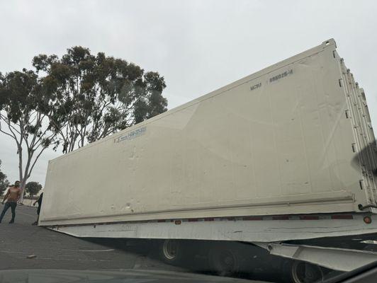 Container being transported