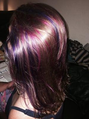 Purple and pink highlights!!!!!