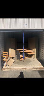 Storage unit clean-out(furniture, old tire, and other misc)