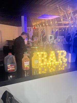 Bar area