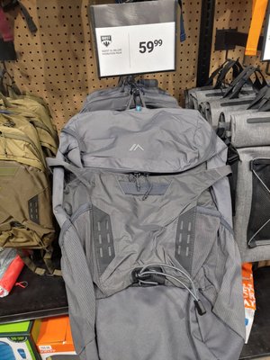 Nice selection of day packs, for when you find your self unexpectedly going hiking.