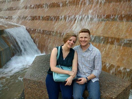 At the Water gardens in Fort Worth