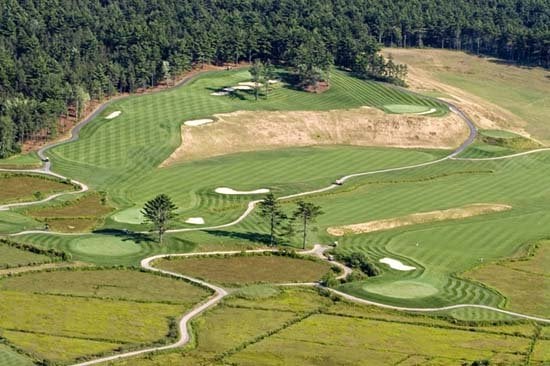 An overhead shot of the more open holes at Southers Marsh.