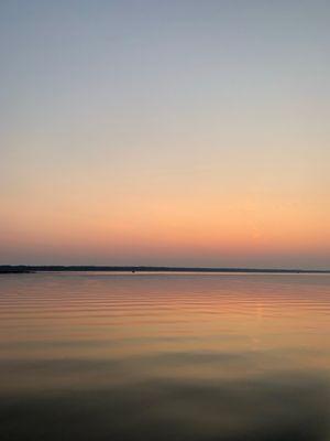 Sand lake at sunset