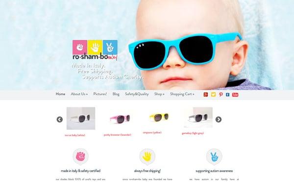 Ro Sham Bo Baby website designed by Crown Point Design