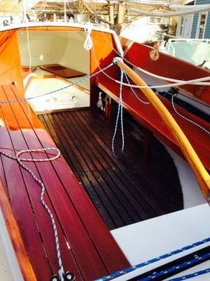 Project Woodstock was a complete restoration of a 1962 Pearson Ensign.