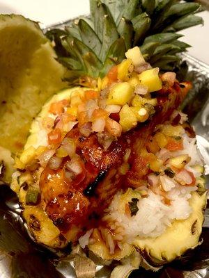 Pineapple salmon bowl