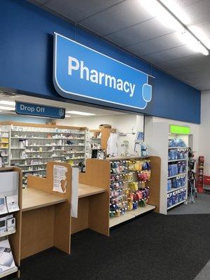 The pharmacy nobody is there but the employees