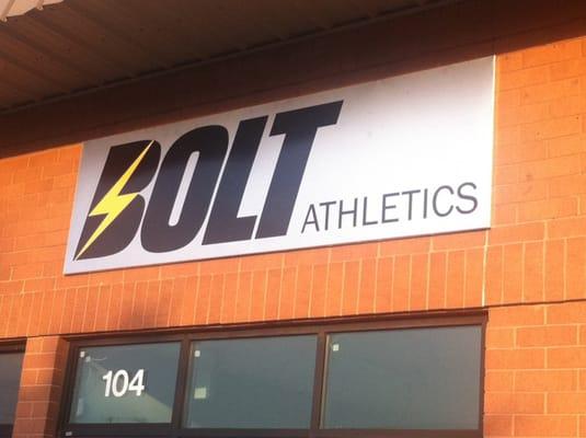 Bolt Athletics Store Front Sign