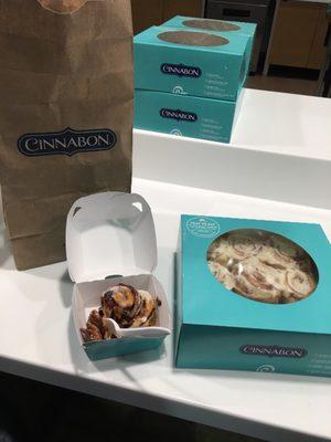 At Cinnabon in Governor Square Mall.