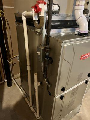 Furnace installation.