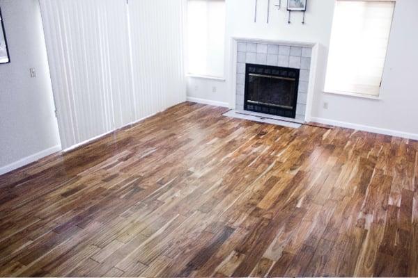 Engineered flooring installed