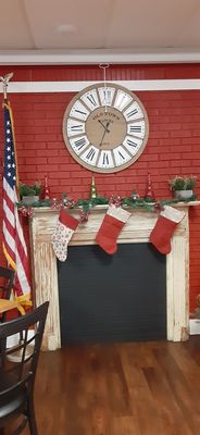 Decorated fireplace