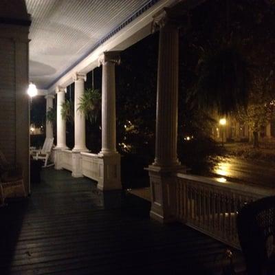 Nighttime on the porch, in the Georgia rain...