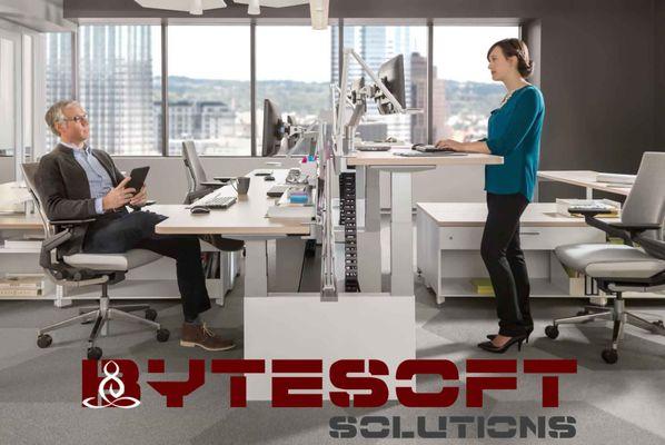 The Revolutions of Ergonomics.  Height Adjustable Stations.  We have them? Yes!