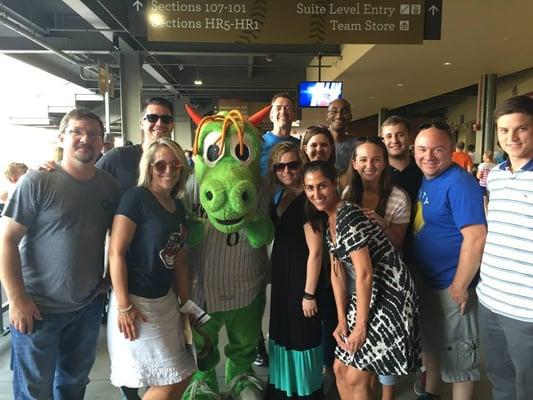 The whole team out supporting the Charlotte Knights!