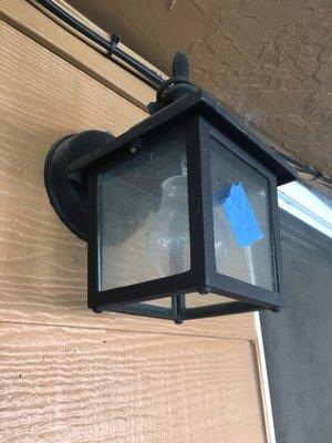 The light on our porch has been out for at least 6 or more months.