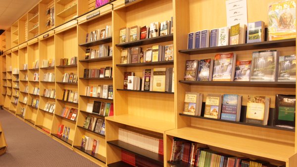 We carry a large selection of Christian books.