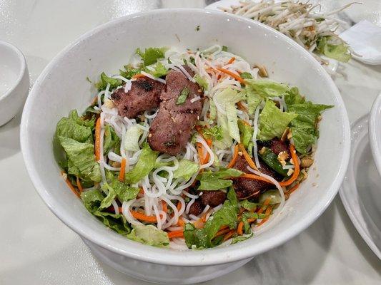 Grilled Pork Sausage Vermicelli Noodle Salad