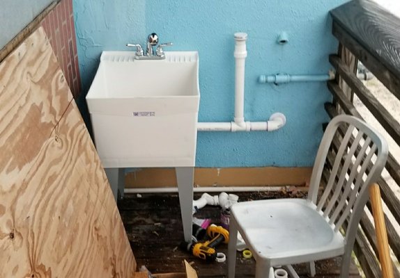 Mop sink installation