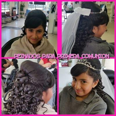 Hairstyle for  first  comunion